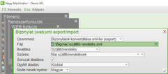 XML fájl export