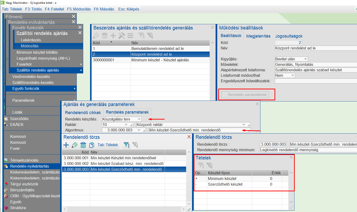 Rendelendő algoritmus