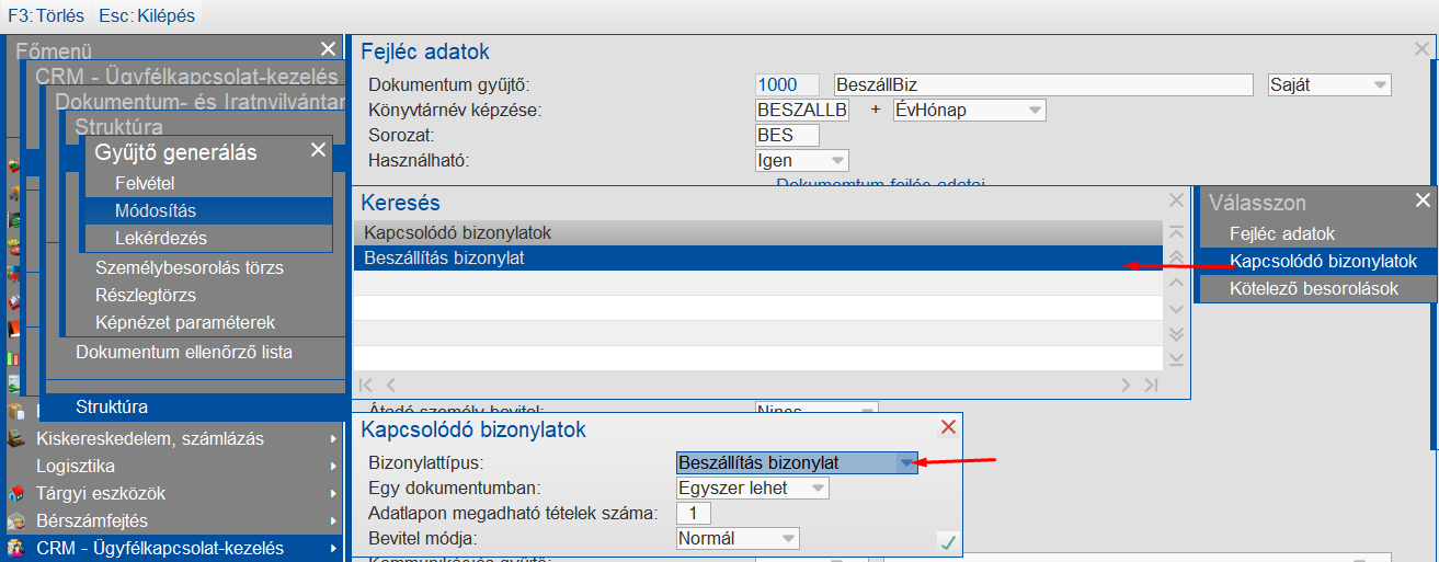 Dokumentum gyűjtő felvétele