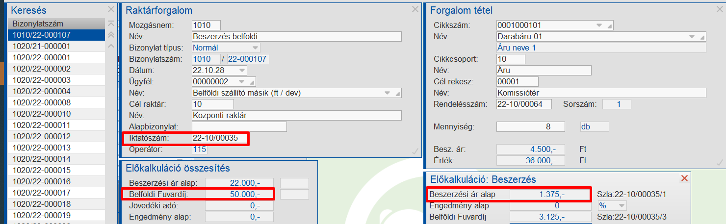 Szállítólevél lekérdezése
