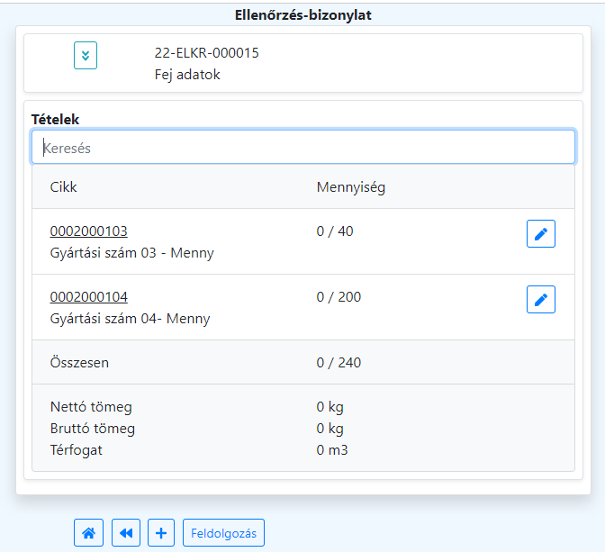 Ellenőrzésbizonylat a web-alaú Nagy Machinátorban