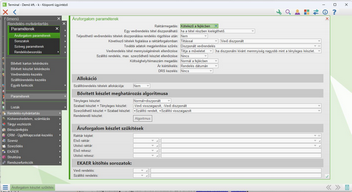 Áruforgalom paraméterek