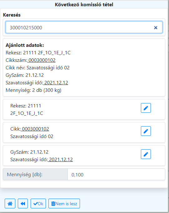 Mérlegvonalkód használata darabáru esetén