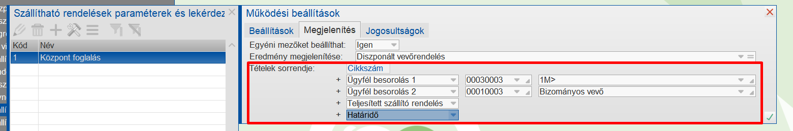 Elosztási algoritmus megadása