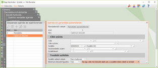 Szállító figyelés beállítása a paraméterekben