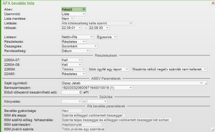 Áfabevallás készítése