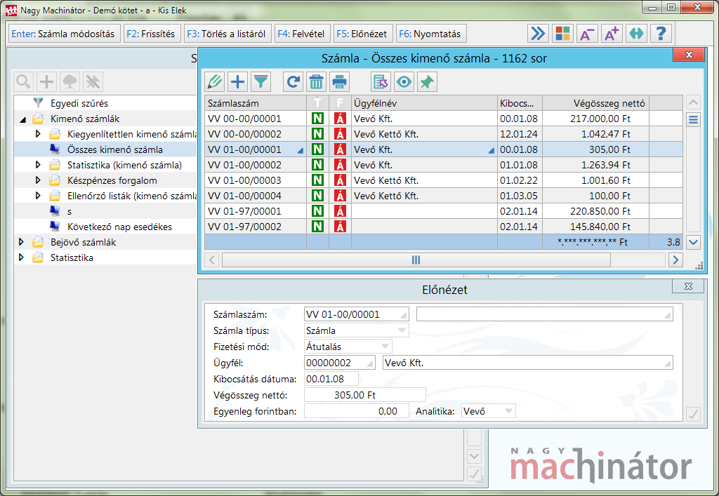 A lekérdezésben felülre, ikon formájában megjelenített funkció gomb