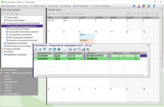 Egy nap / fuvarkörnek a részletezése