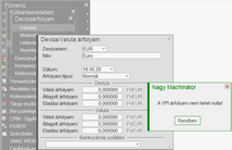 Figyelmeztetés nulla árfolyam megadásánál