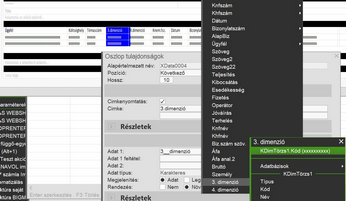 Dimenzió bevitele a formázott listába