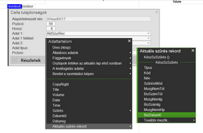 Szűrésben megadott kezdő dátum megjelenitése a listában