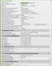 Pénzügyi paraméterek