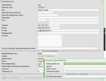 Személy saját EKAER paraméterezése