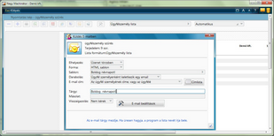 Emailküldés paraméterek beállítása