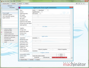Számlaszűrés megadás az ügyféltörzsben
