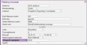 Kézi naplójel kizárása a főkönyi lekérdezéásekből
