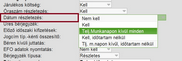 Dátum részletezés lehetőségek a bérjegyzéken