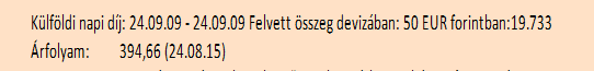 Árfolyam és a forintosítás dátuma