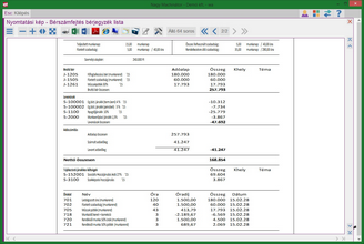 Február havi bérjegyzék - egyszerűsített