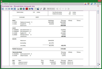 Januári bérjegyzék