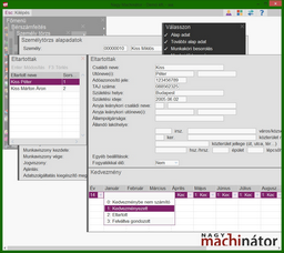 Eltartottak kódjának beállítása