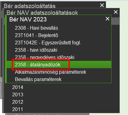 2358 - átalányadózók