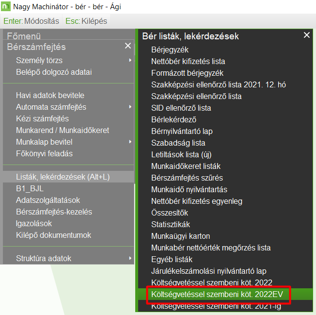 Ktgvetési lista egyéni vállalkozóknak