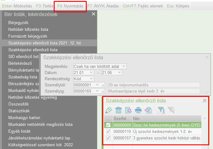 Szakképzési ellenőrző lista 2021. decemberi bealláshoz