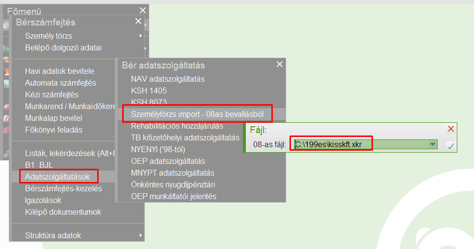 Beolvasás indítása