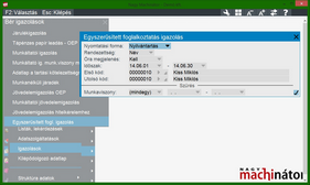 Egyszerűsített foglalkoztatás nyilvántartás lekérése