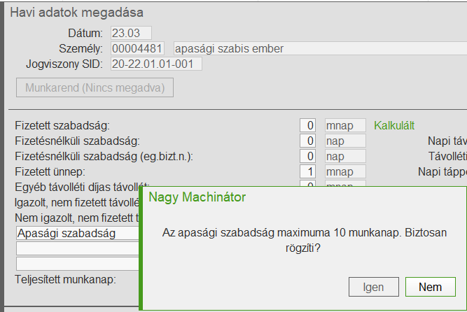 Figyelmeztető üzenet