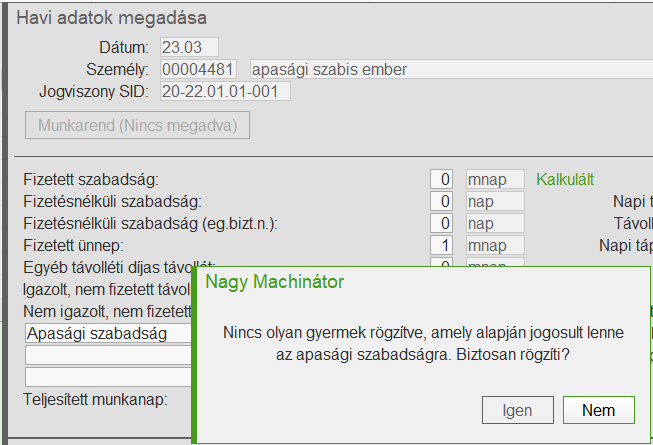 Figyelmeztető üzenet