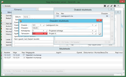 Teljesített munkanap részletezése - órakódok megadása