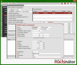 Külföldi napi díj számfejtése