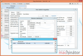 Havi adatok felvétele