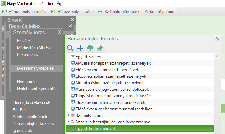 Bérszemély szűrés