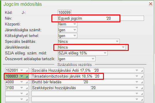 Jogcím módosítás