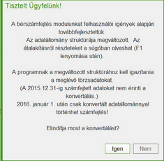 Konvertálás előtt felugró ablak