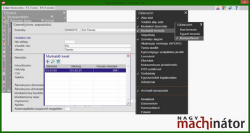 Munkaidőkeret felvitele