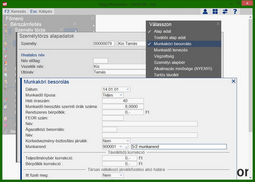 Munkaköri besorolásban munkarend ajánlás felvétele