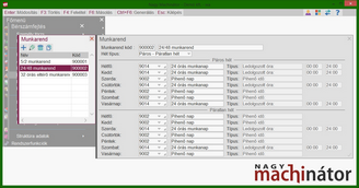 Munkarend törzs - páros/páratlan hét