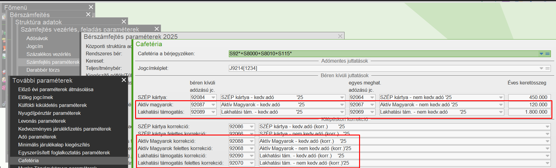 Számfejtés paraméterek