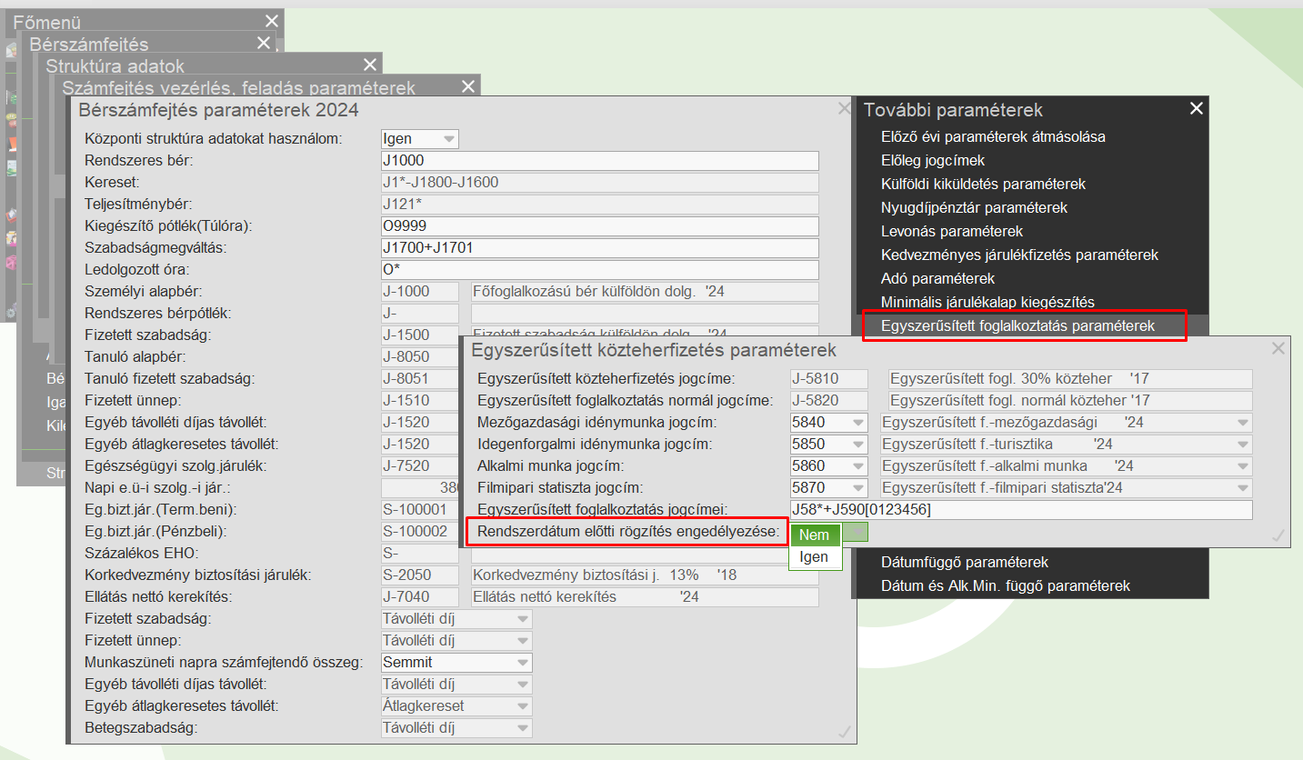 Számfejtés rendszerdátumnál korábbra