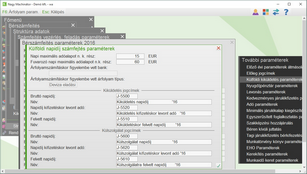Külföldi kiküldetés paraméterek