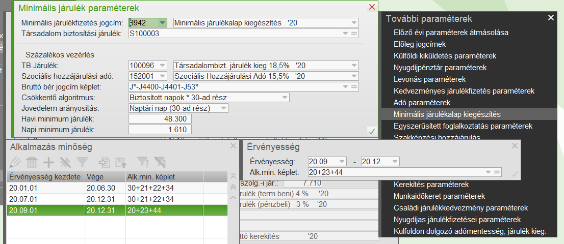Minimum járulékkiegészítés