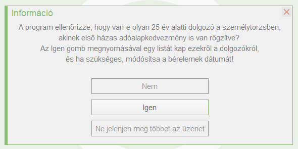25 év alattiak és első házassal kedvezménnyel rendelkezők ellenőrzése