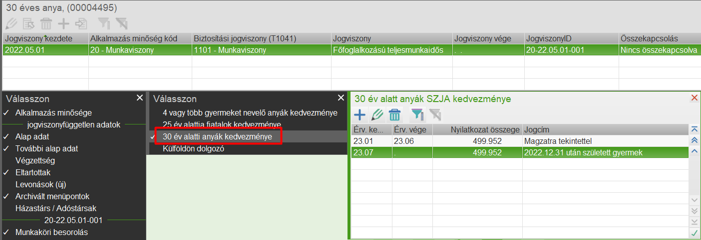30 év alatti fiatal anyák kedvezménye