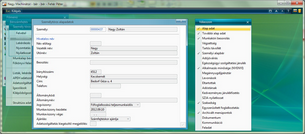 Alapadatok rögzítése