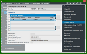 EKHO adózás jelölése Személyi alapbérnél