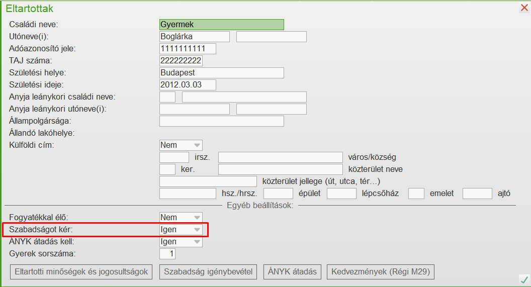 Eltartott rögzítése 2012-ben
